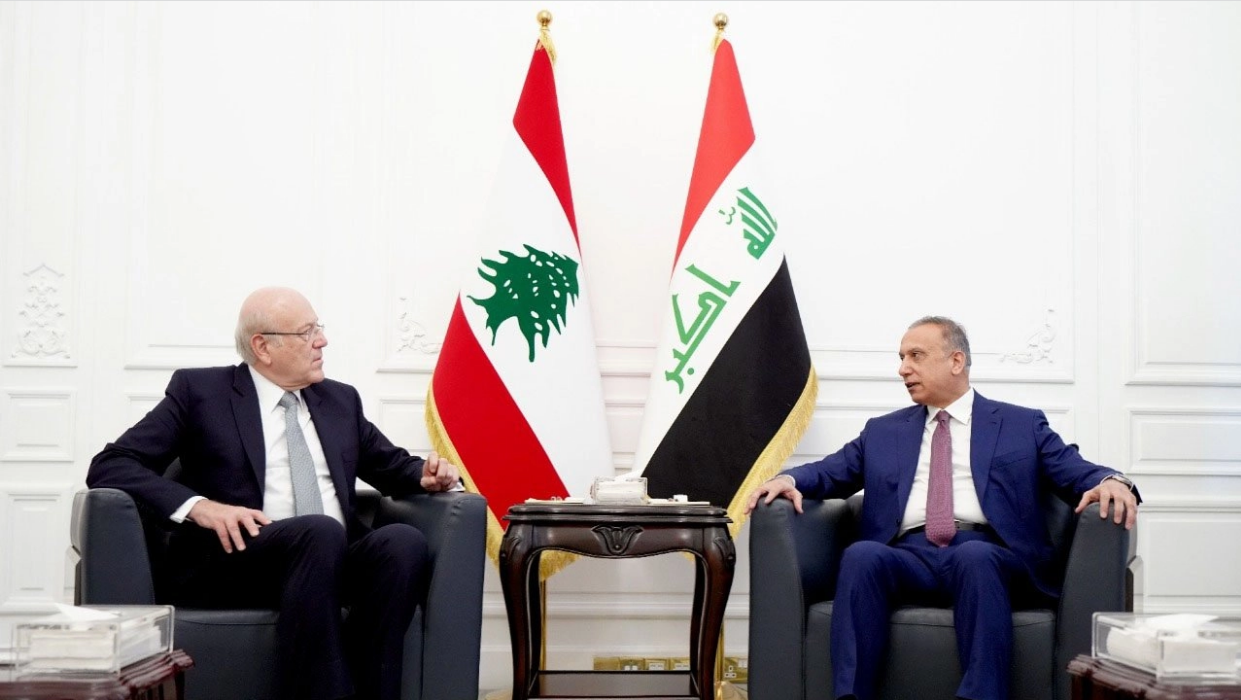 ميقاتي يلتقي الكاظمي طالباً تعزيز كميات النفط العراقي الى لبنان