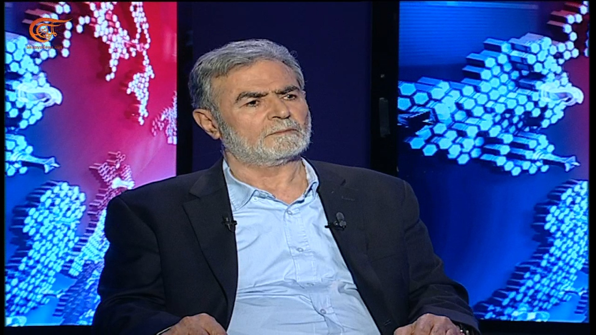  الأمين العام لحركة الجهاد الإسلامي في فلسطين زياد النخالة في مقابلة مع الميادين 24 تشرين الثاني / نوفمبر. 