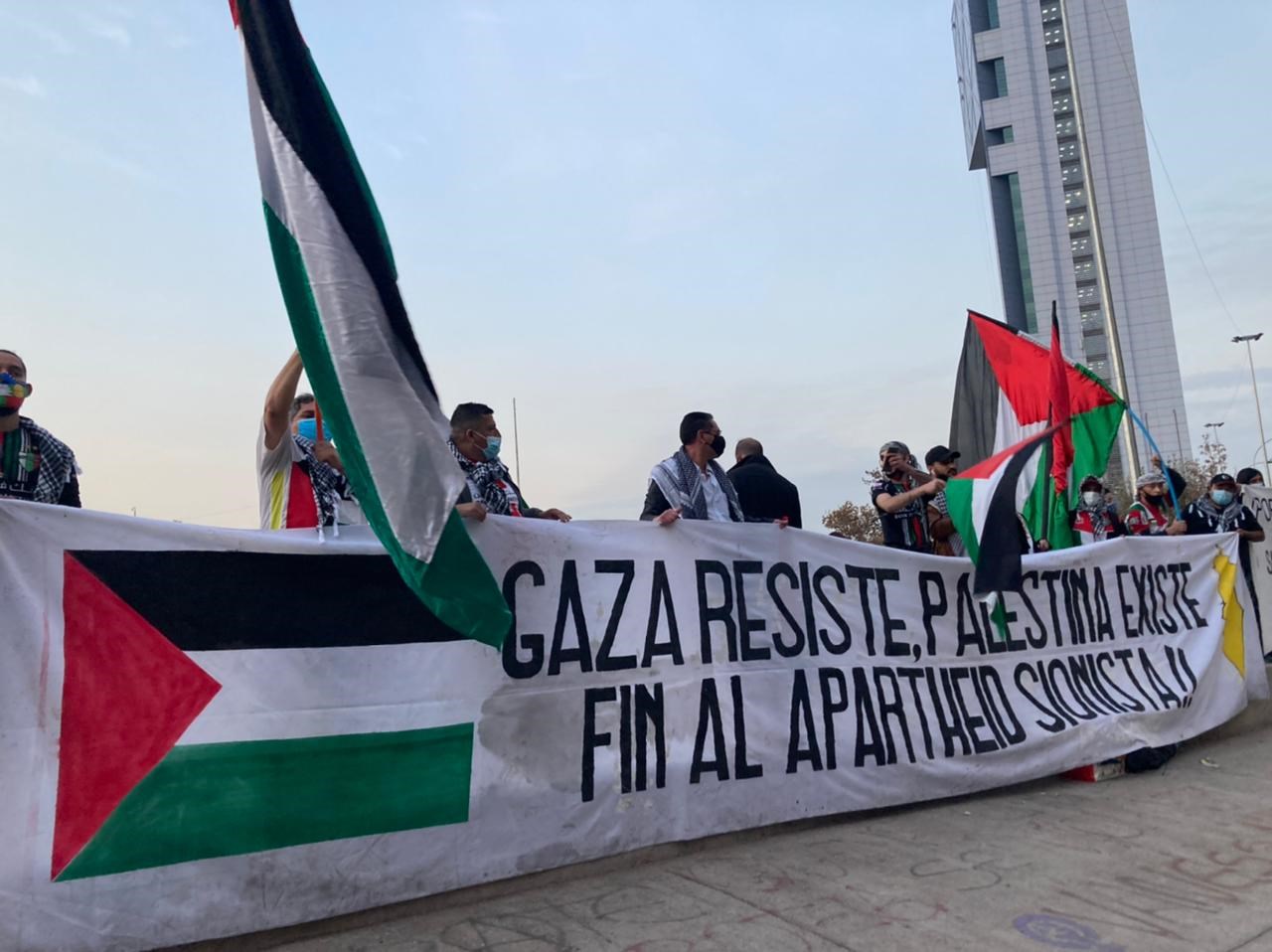 وقفة تضامنية مع الشعب الفلسطيني في تشيلي 