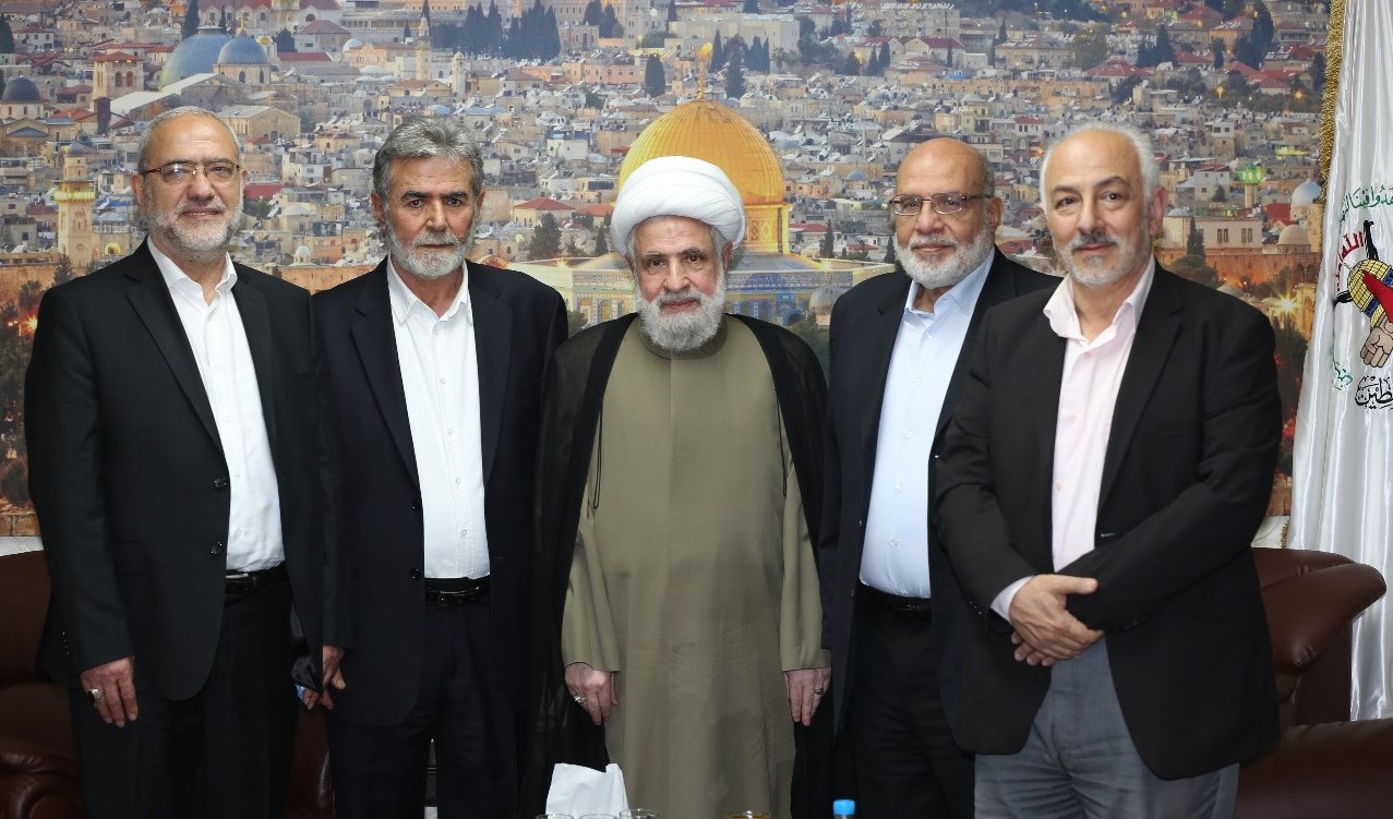 زياد النخالة يستقبل نائب الأمين العام لحزب الله الشيخ نعيم قاسم