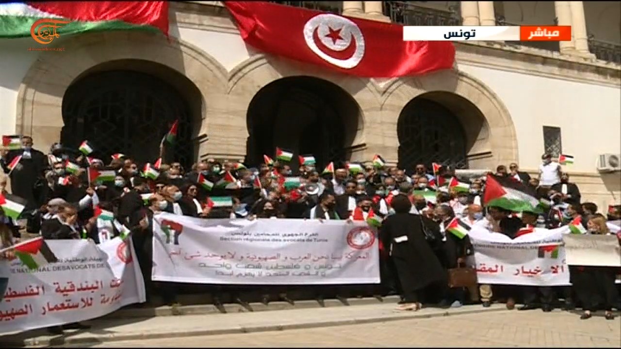 محامو تونس ينظمون وقفة تضامنية مع الشعب الفلسطيني ونصرة للأقصى