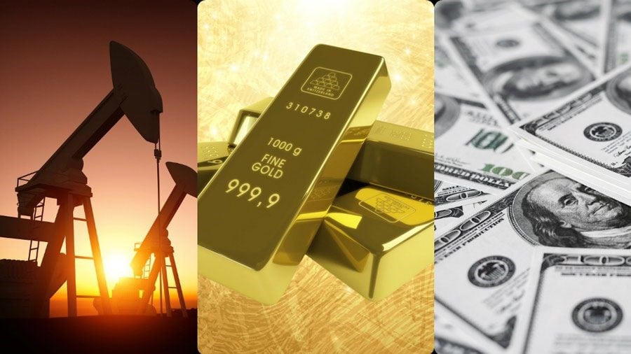 ارتفاع في أسعار النفط والذهب