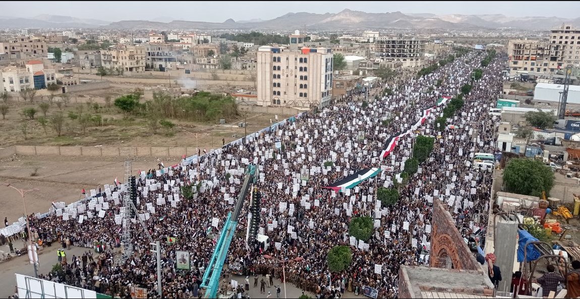 جانب من التظاهرات المليونية التي شهدتها العاصمة صنعاء في يوم القدس العالمي