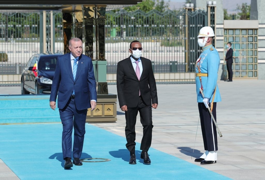 إردوغان يستقبل رئيس الوزراء الإثيوبي آبي أحمد في أنقرة الأربعاء (الرئاسة التركية).