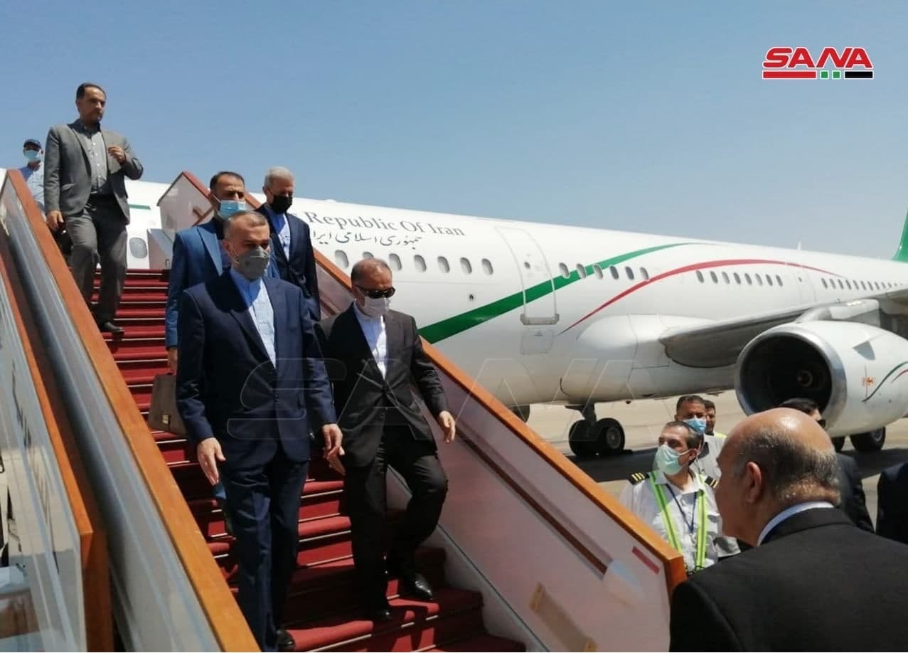 وصول وزير الخارجية الإيراني حسين أمير عبد اللهيان إلى دمشق