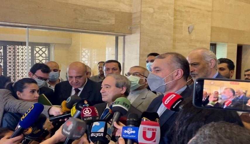 أمير عبد اللهيان: للعراق وسوريا دور مهم في وضع الترتيبات الإقليمية الجديدة اقتصادياً وسياسياً وأمنياً