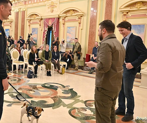 الكلب الأوكراني لم يرتح لترودو! الكلب الأوكراني لم يرتح لترودو!