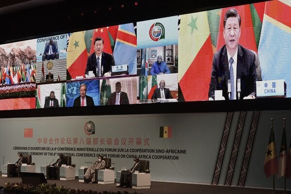 الرئيس الصيني يتحدث عبر الفيديو في منتدى صيني- إفريقي في تشرين الثاني / نوفمبر 2021- جيتي إيماجيس