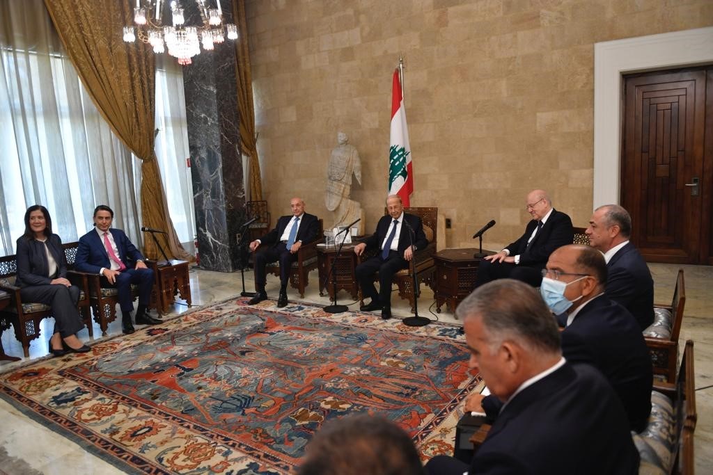  اجتماع الوسيط الأميركي آموس هوكستين مع الرؤساء الثلاثة