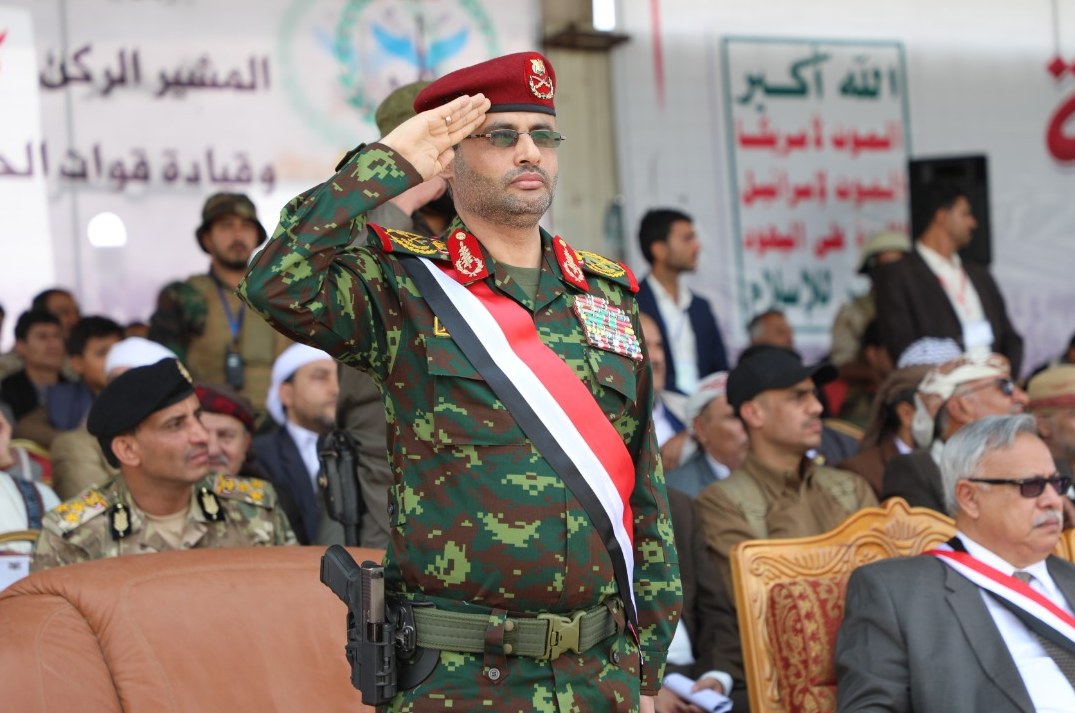 المشاط خلال الحفل العسكري