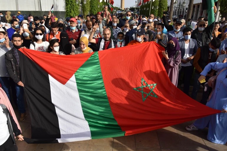 مسيرة مغربية رفضاً للتطبيع مع الاحتلال الإسرائيلي (أرشيف)