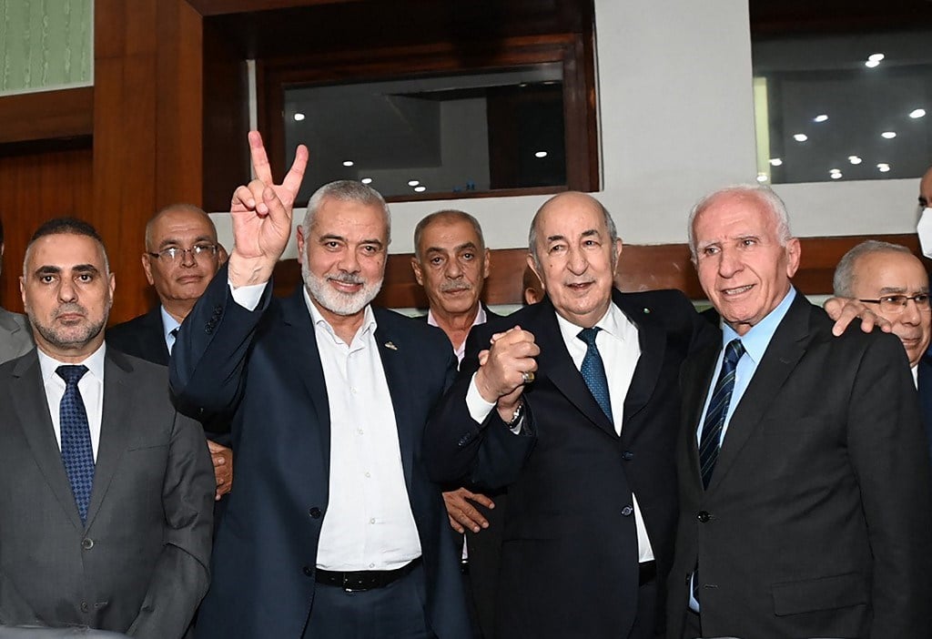  اجتماع المصالحة الفلسطينية الفلسطينية في العاصمة الجزائر 12 تشرين الأول/أكتوبر (أ ف ب).