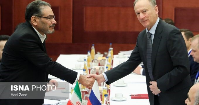 أمين المجلس الأعلى للأمن القومي الإيراني علي شمخاني مستقبلاً نظيره الروسي نيكولاي باتروشيف - طهران