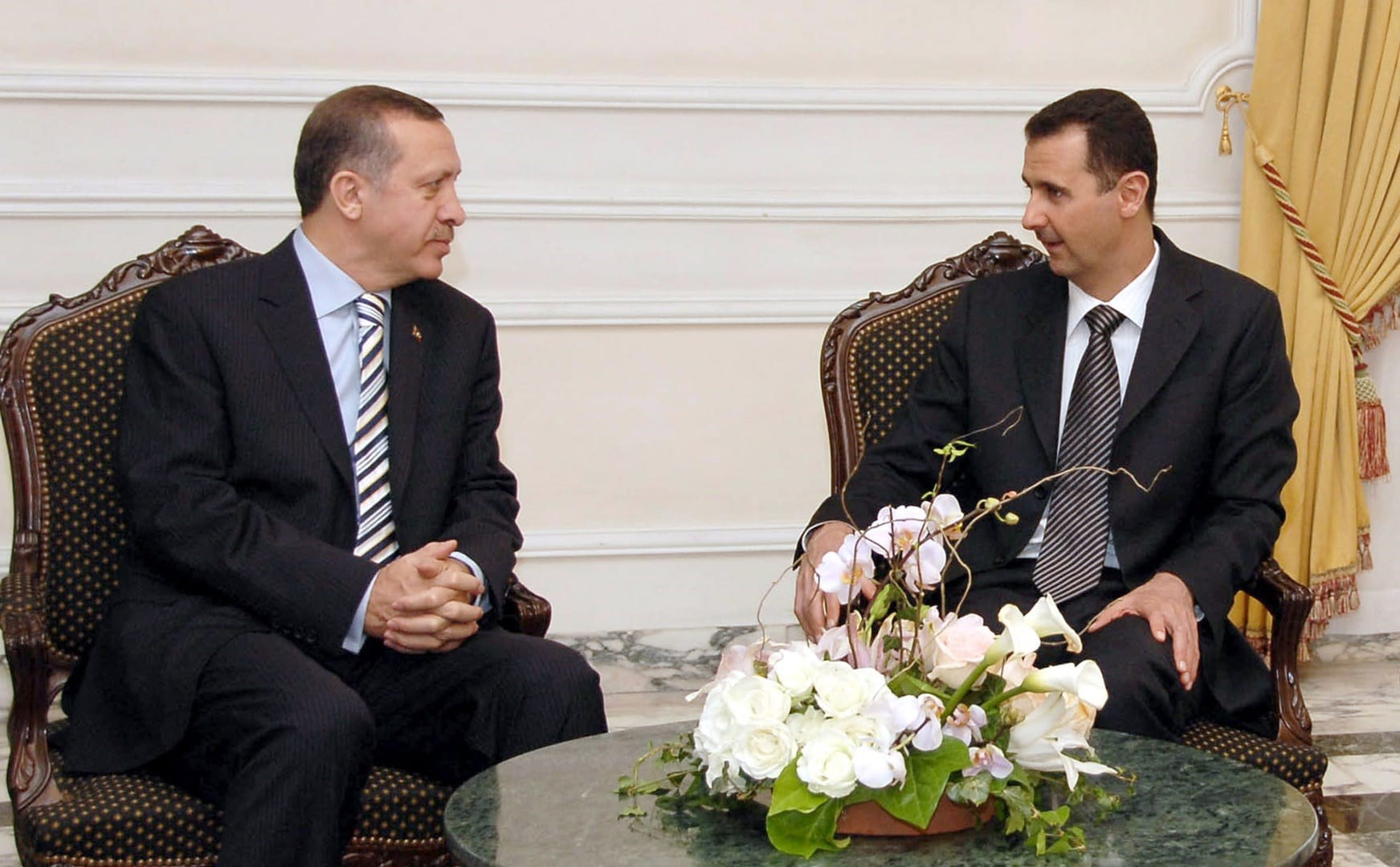 الرئيس السوري بشار الأسد والرئيس التركي رجب طيب أردوغان