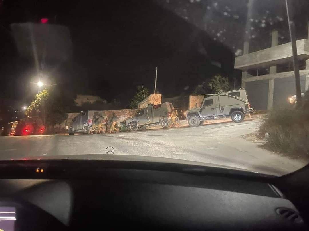 قوات الاحتلال تقتحم بلدة جماعين جنوب نابلس (وسائل التواصل الاجتماعي).