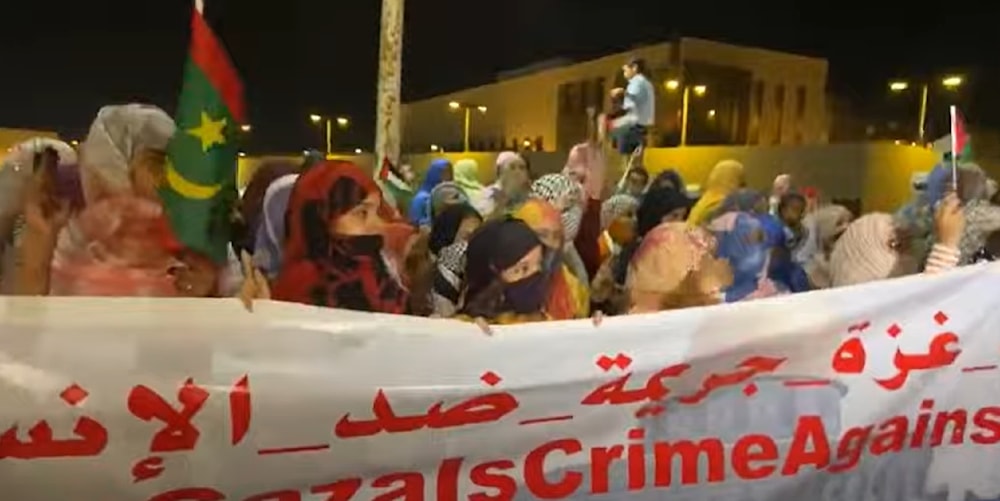 مسيرات غاضبة تجوب العاصمة الموريتانية نواكشوط تنديداً بالإجرام الإسرائيلي