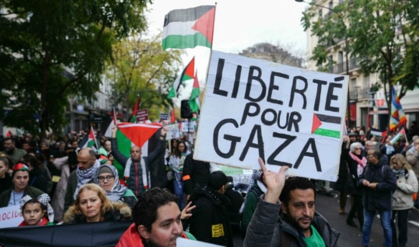 المتظاهرون يملؤون شوارع فرنسا نصرة لغزة
