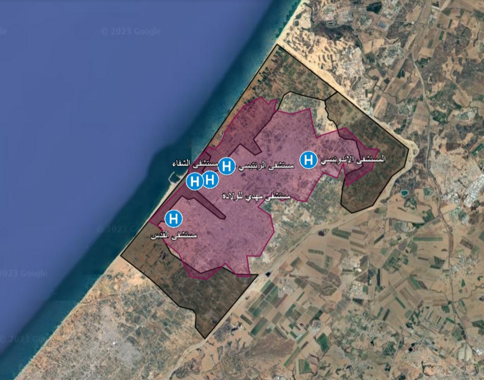 خريطة تموضع قوات الاحتلال حتى الـ18 من نوفمبر