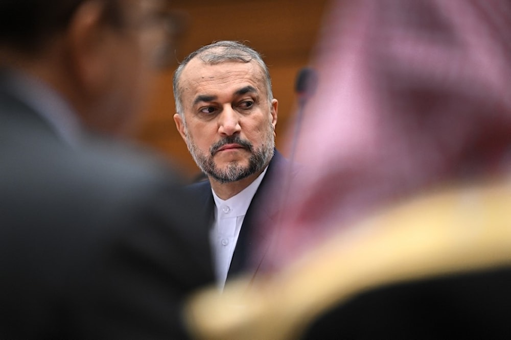 أمير عبد اللهيان في جنيف (أ ف ب)