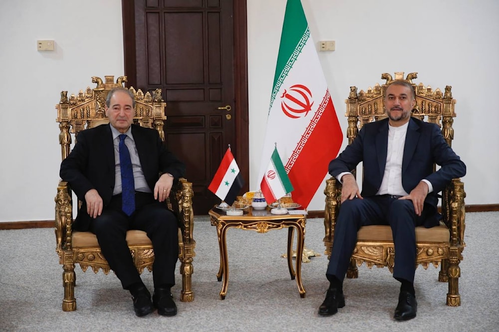 أمير عبد اللهيان يستقبل نظيره السوري فيصل المقداد