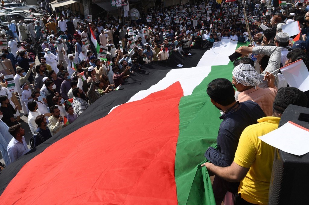 من المسيرات تضامناً مع فلسطين في باكستان