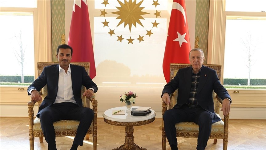الرئيس التركي رجب طيب إردوغان والأمير القطري تميم بن حمد آل ثاني في تركيا 