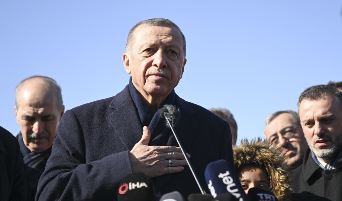 الرئيس التركي رجب طيب إردوغان متفقداً ولاية 