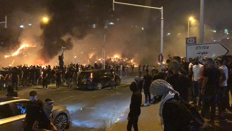 احتجاجات ومواجهات قام بها فلسطينيو الـ 48 دعماً للمقاومة في غزة ونصرةً للأقصى إبان معركة 