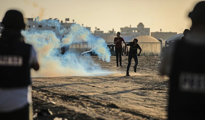 تظاهرات شرقي قطاع غزّة (تواصل اجتماعي)