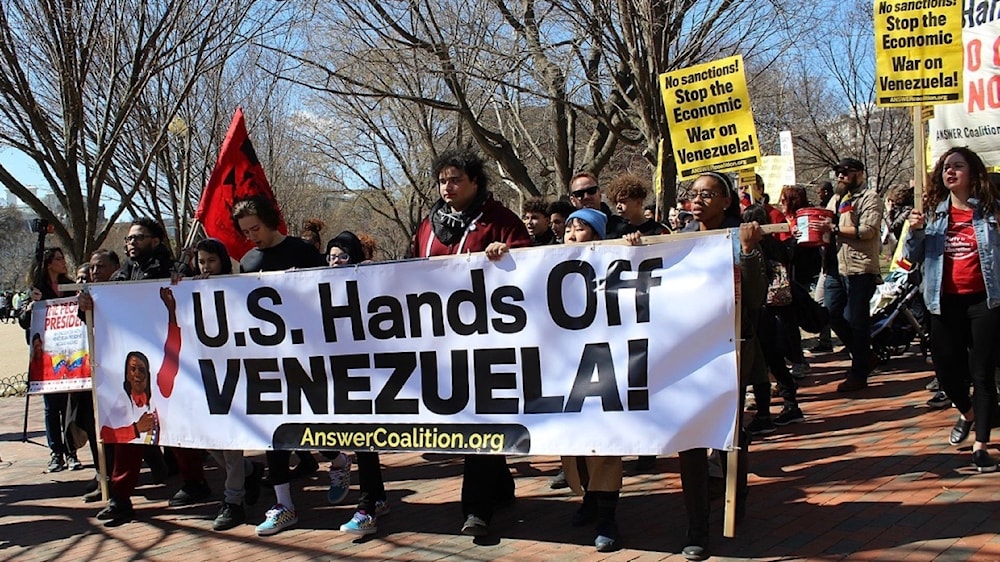 تظاهرة ضد العقوبات الأميركية على فنزويلا