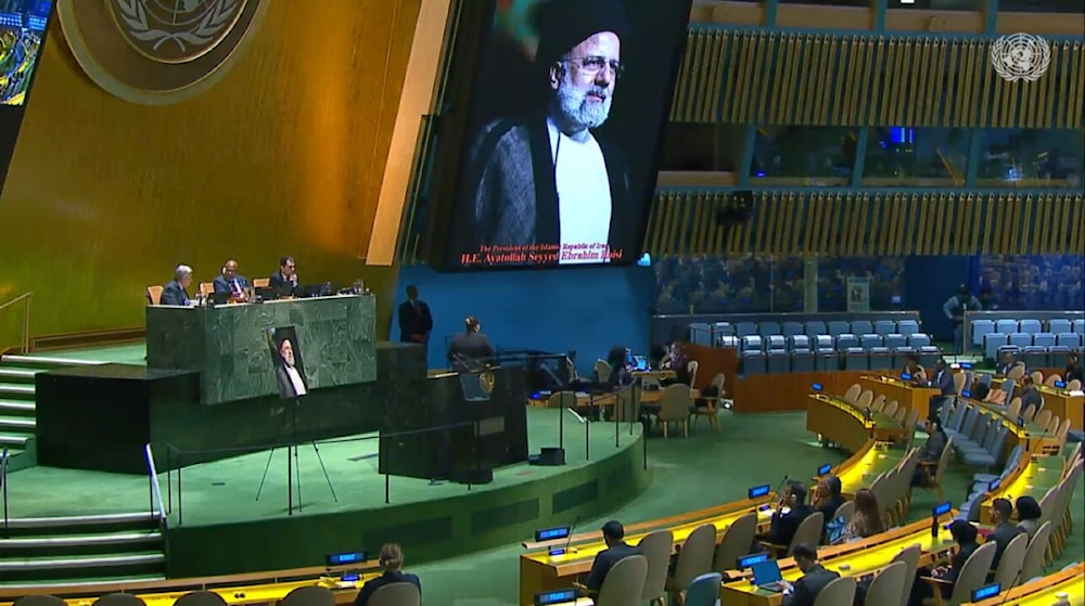 من الجلسة الخاصة للجمعية العامة للأمم المتحدة تكريماً للرئيس الإيراني الشهيد إبراهيم رئيسي (وكالات)