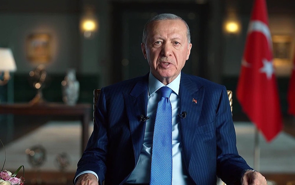 الرئيس التركي رجب طيب إردوغان خلال رسالة مصورة نشرها بمناسبة عيد الأضحى المبارك