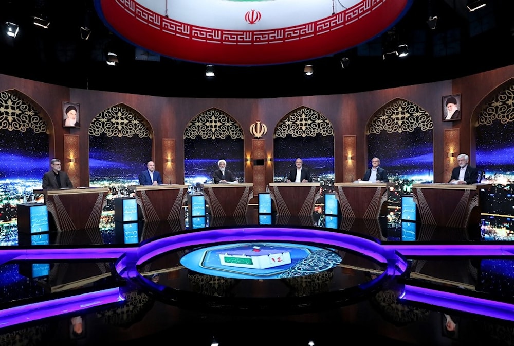 من المناظرة الثانية للمرشحين الستة للرئاسة الإيرانية (التلفزيون الإيراني)