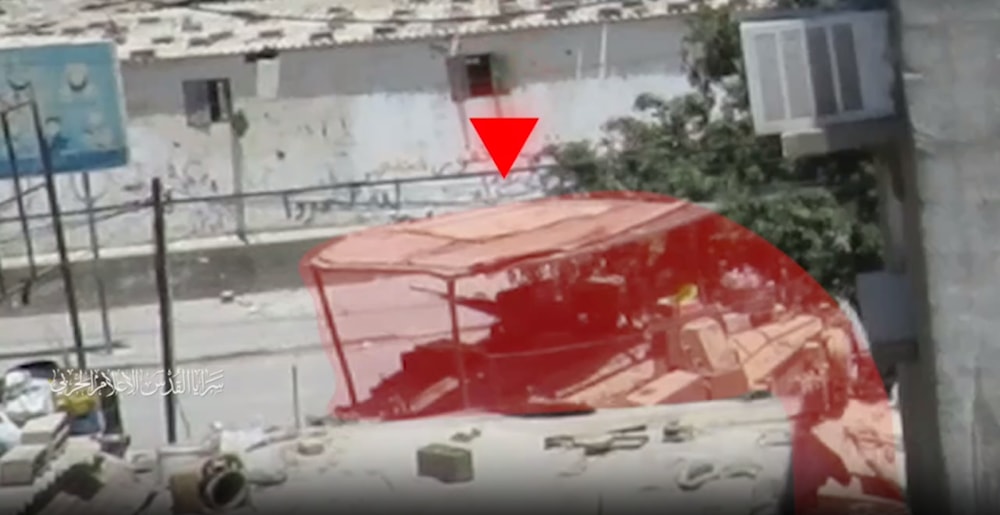 من مشاهد عن استهداف سرايا القدس دبابتين إسرائيليتين وتدميرهما في حي الشابورة في رفح (الإعلام الحربي لسرايا القدس)