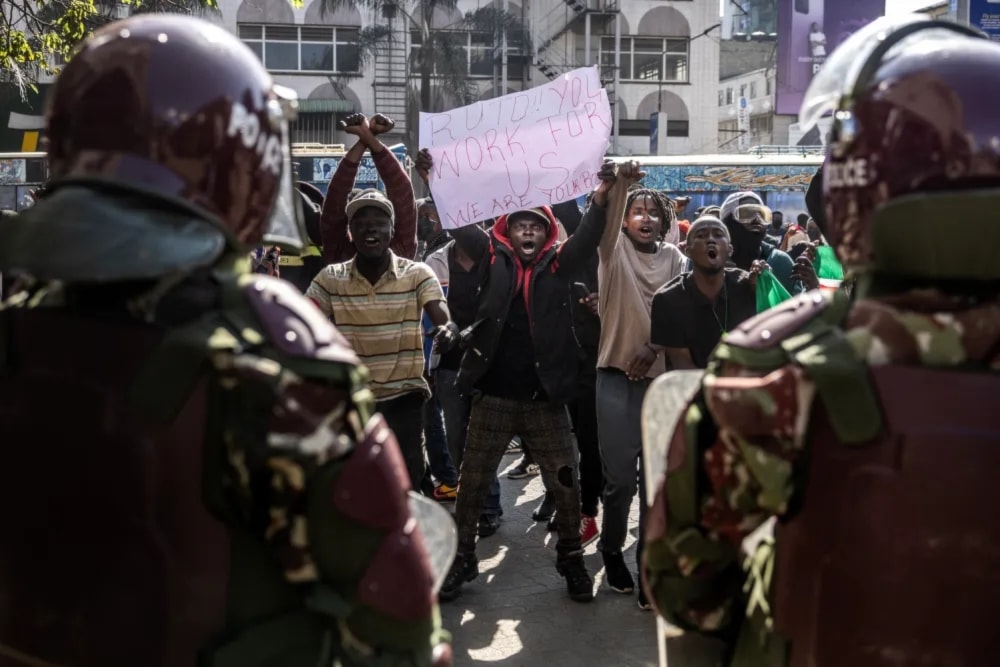 تظاهرات في العاصمة الكينية نيروبي ضد زيادة الضرائب (25-06-2024)