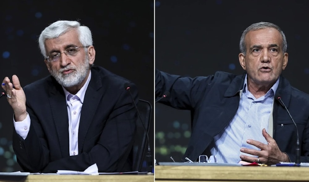 المرشحان للرئاسة الإيرانية سعيد جليلي (يسار) ومسعود بزشكيان (يمين) - (صورة أرشيفية)