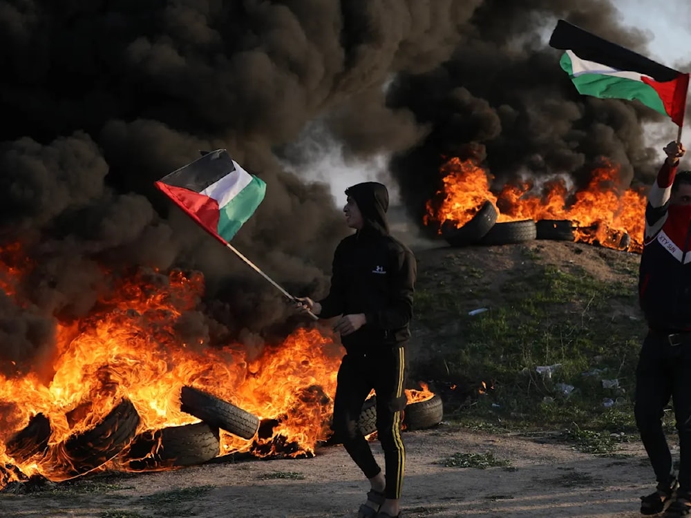 فلسطينيون يتصدون لاقتحام إسرائيلي في جنين في  الضفة الغربية (أرشيفية - وكالات)