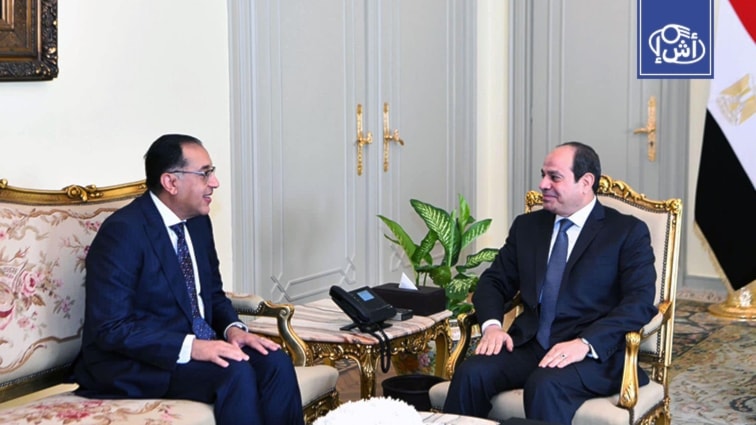 الرئيس المصري عبد الفتاح السيسي يستقبل رئيس مجلس الوزراء مصطفى مدبولي