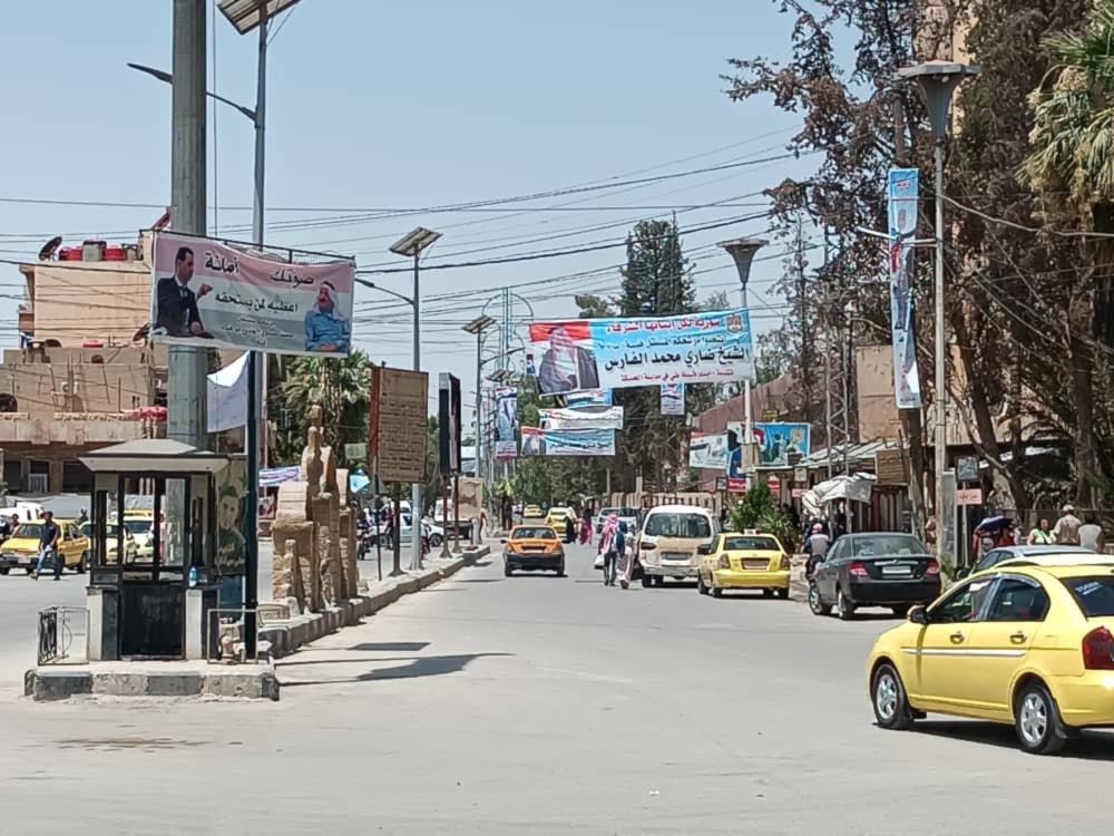 كثافة في الدعاية الانتخابية تشهدها شوارع مدينة الحسكة التي تسيطر عليها الدولة السورية (الميادين)