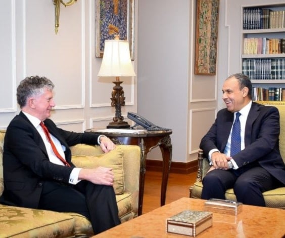 وزير الخارجية المصري بدر عبد العاطي ومستشار الأمن القومي البريطاني جوناثان باول