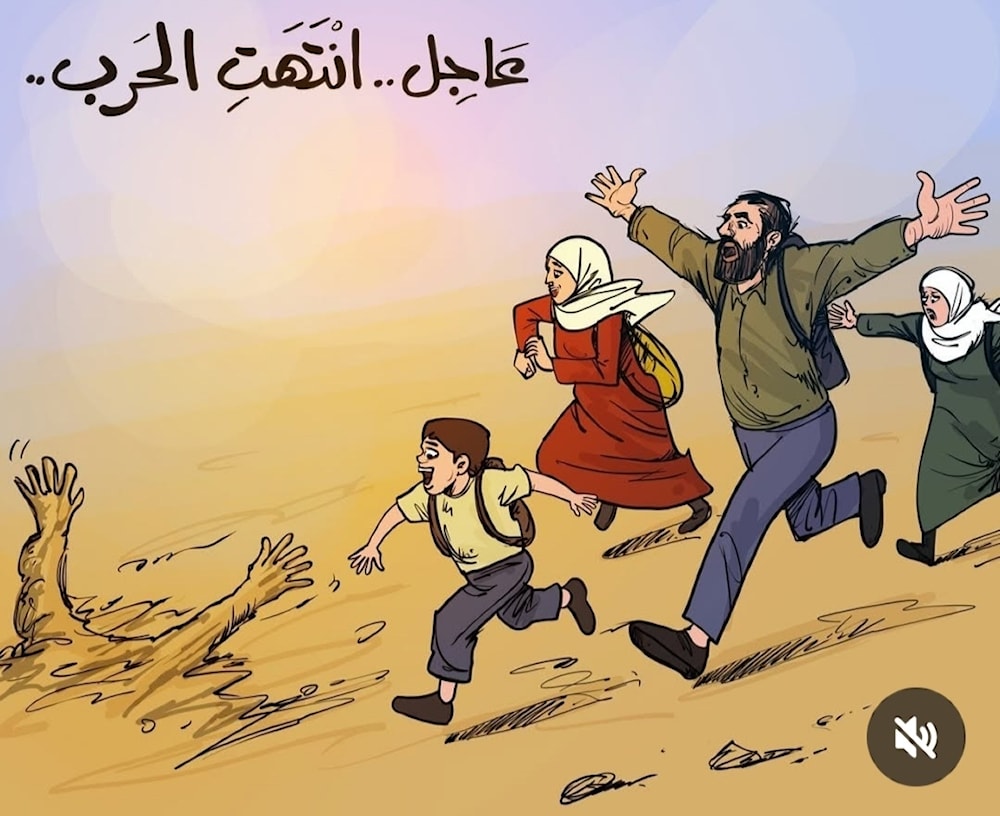 لوحات معبرة لرسام الكاريكاتير الفلسطيني محمود عباس