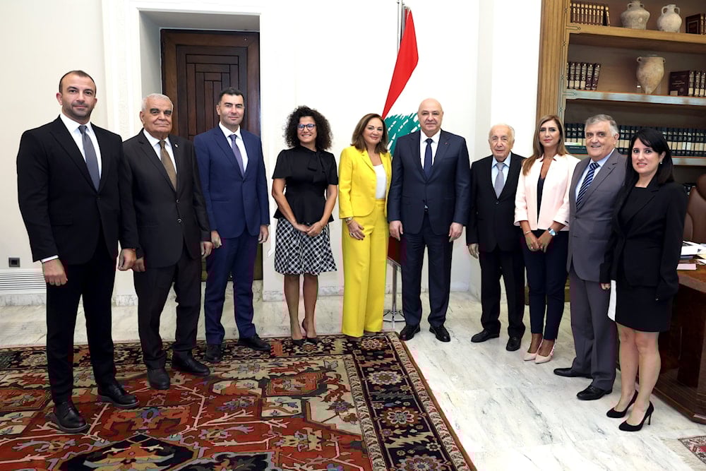الرئيس اللبناني جوزاف عون يلتفي وفد 