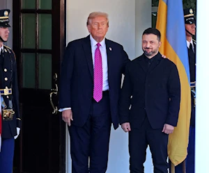 الرئيس الأوكراني فولوديمير زيلينسكي ونظيره الأميركي دونالد ترامب (أ ف ب) الرئيس الأوكراني فولوديمير زيلينسكي ونظيره الأميركي دونالد ترامب (أ ف ب)