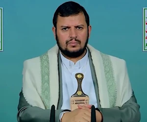 قائد حركة أنصار الله في اليمن السيد عبد الملك الحوثي خلال كلمته اليوم قائد حركة أنصار الله في اليمن السيد عبد الملك الحوثي خلال كلمته اليوم