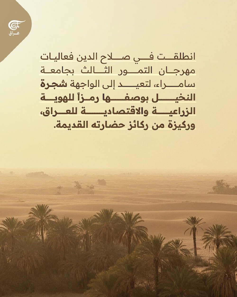 التمر العراقي… أكثر من طعم، هوية ووطن!