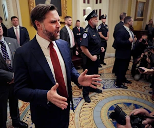 نائب الرئيس الأميركي جيه دي فانس يتحدث مع الصحافيين في مجلس الشيوخ (أ ف ب) نائب الرئيس الأميركي جيه دي فانس يتحدث مع الصحافيين في مجلس الشيوخ (أ ف ب)