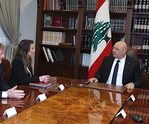 الرئيس اللبناني جوزاف عون يستقبل نائب المبعوث الأميركي إلى الشرق الأوسط مورغان أورتاغوس (الرئاسة اللبنانية) الرئيس اللبناني جوزاف عون يستقبل نائب المبعوث الأميركي إلى الشرق الأوسط مورغان أورتاغوس (الرئاسة اللبنانية)