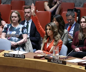 استخدام الولايات المتحدة لحق النقض (الفيتو) في مقر الأمم المتحدة بنيويورك 18 أيلول/سبتمبر 2025 (الأناضول) استخدام الولايات المتحدة لحق النقض (الفيتو) في مقر الأمم المتحدة بنيويورك 18 أيلول/سبتمبر 2025 (الأناضول)