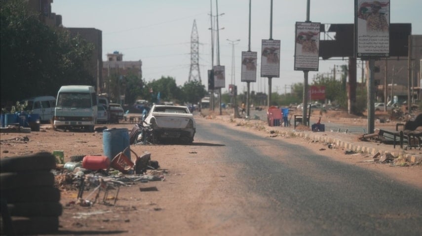 آثار الدمار من جراء الصراع في مدينة الفاشر في السودان
