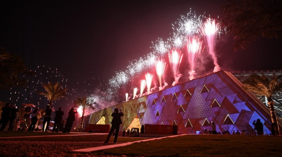 من افتتاح المتحف المصري الكبير (أ.ف.ب)